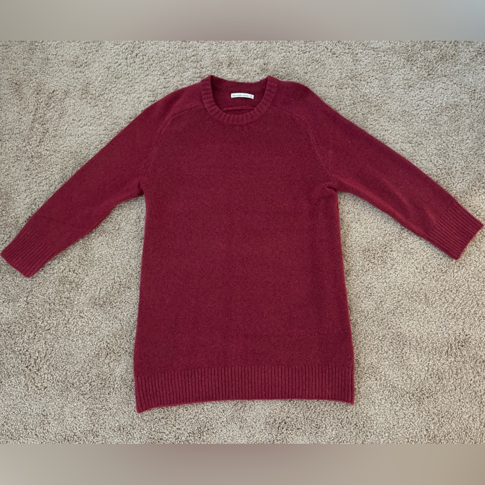 ♥️Abercrombie & Fitch Rich Burgundy Sweater Dress